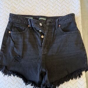 Wild Fable Black Jean Shorts with Frayed Hem